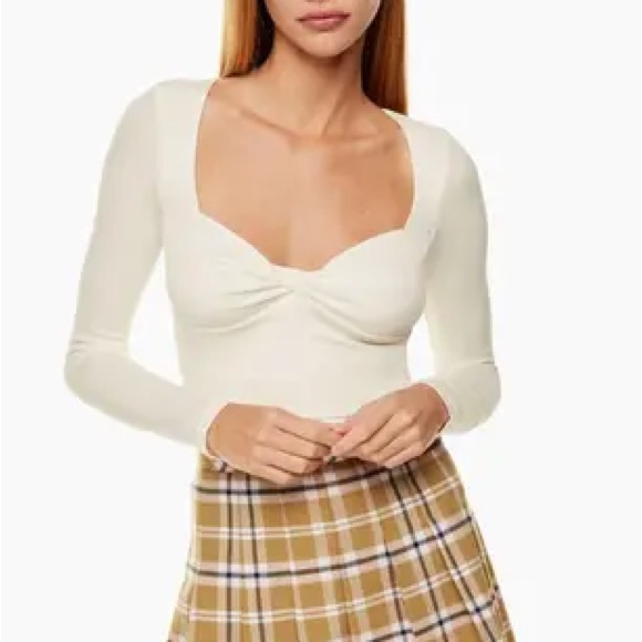 Aritzia Sunday Best Lula Longsleeve White Size M - Picture 1 of 4